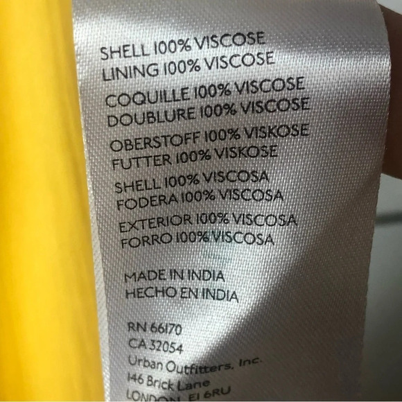 Urban Outfitters Lenna Open-Back Babydoll Top in Yellow Size Small - Picture 7 of 12